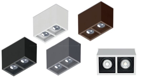 PLAFON BOXIT DUPLO PAR20 RECUADO