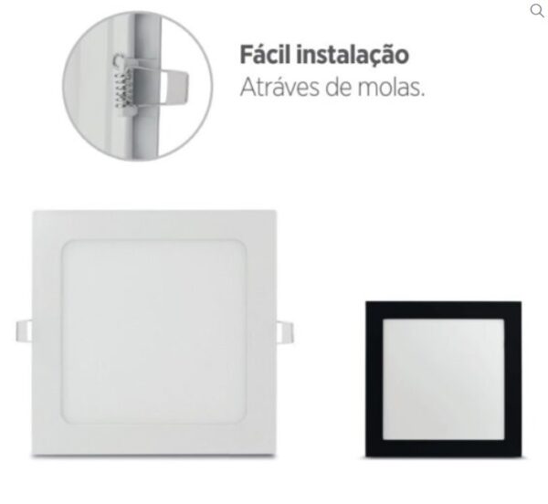 LUMINÁRIA QUADRADA 20W 225x225mm