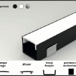 PERFIL SOBREPOR HUNTHER 12×11×2 m - Preto