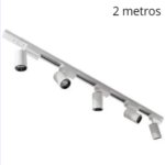 Trilho Eletrificado Branco 2 m (Não acompanha os spots)
