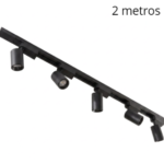Trilho Eletrificado Preto 2 m (Não acompanha os spots)