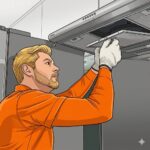 Instalação: coifa de parede padrão (modo depurador ou modo exaustor)