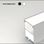 Perfil Sobrepor Argo Branco M 35 X 40 X metro c/ presilha