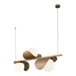 Pendente Perla  haste horizontal triplo